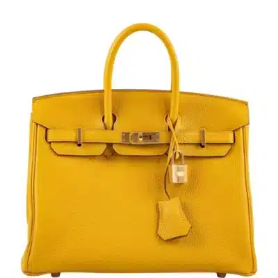 Hermès Birkin 25 Jaune Ambre Togo Gold Hardware replica handbags online