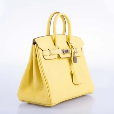 Hermès Birkin 25 Jaune Poussin Togo Palladium Hardware Lushentic inspired bags