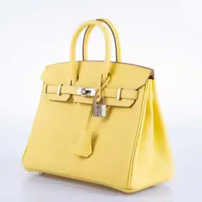 Hermès Birkin 25 Jaune Poussin Togo Palladium Hardware Lushentic inspired bags