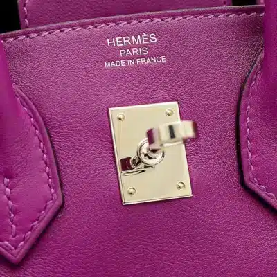 Hermès Birkin 25 Purple Togo logo1