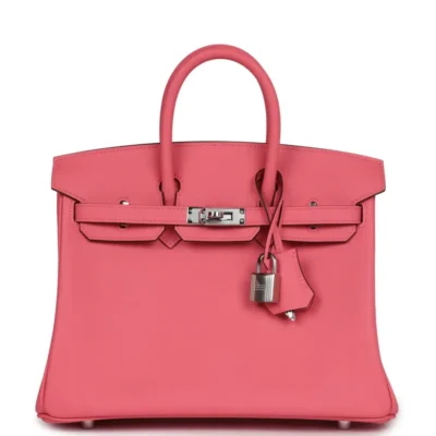 Hermès Birkin 25 Rose Azalee Swift Palladium Hardware