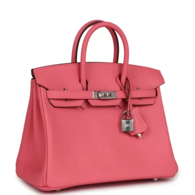 Hermès Birkin 25 Rose Azalee Swift Palladium Hardware