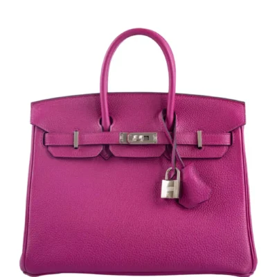 Hermès Birkin 25 Rose Pourpre Togo Palladium Hardware Luxury bag