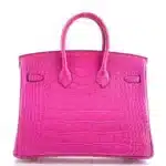 Hermès Birkin 25 Shocking Rose Matte Alligator Mississippiensis Palladium Hardware