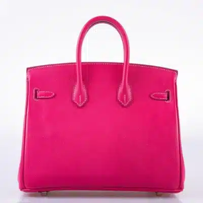 Hermès Birkin 25 Rose Tyrien Epsom Palladium Hardware High-quality Lushentic Grade