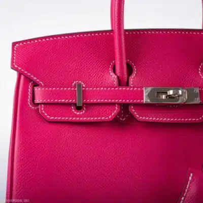 Hermès Birkin 25 Rose Tyrien Epsom Palladium Hardware High-quality Lushentic Grade