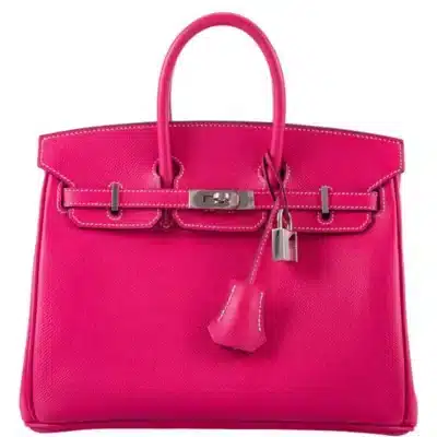 Hermès Birkin 25 Rose Tyrien Epsom Palladium Hardware High-quality Lushentic Grade