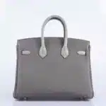 Hermès Birkin 25 Touch Gris Meyer And Gris Cement Matte Alligator Mississippiensis & Togo Palladium Hardware Replica inspired