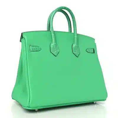 Hermes Birkin 25 Touch Vert Comics Togo & Matte Alligator Mississippiensis Palladium Hardware