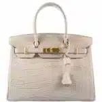 Hermès Birkin 30 Beton Matte Alligator Mississippiensis Gold Hardware