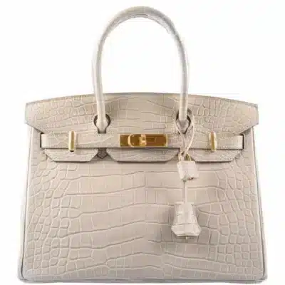 Hermès Birkin 30 Beton Matte Alligator Mississippiensis Gold Hardware