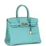 Hermès Birkin 30 Bleu Atoll Togo Gold Hardware