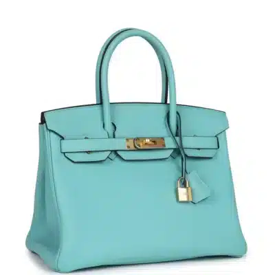 Hermès Birkin 30 Bleu Atoll Togo Gold Hardware