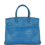 Hermès Birkin 30 Bleu Mykonos Matte Alligator Mississippiensis Palladium Hardware