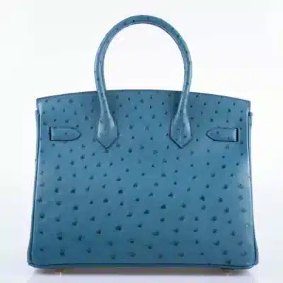 Hermès Birkin 30 Blue Colvert Ostrich Gold Hardware