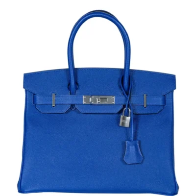 Hermès Birkin 30 Blue Electric Epsom Palladium Hardware Lushentic bags