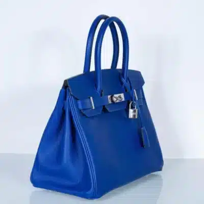 Hermès Birkin 30 Blue Electric Epsom Palladium Hardware Lushentic bags