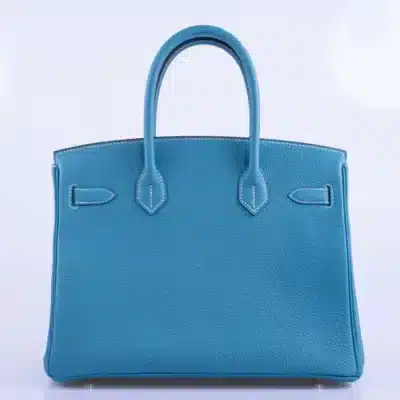 Hermès Birkin 30 Blue Jean Togo Palladium Hardware Replica designer handbags