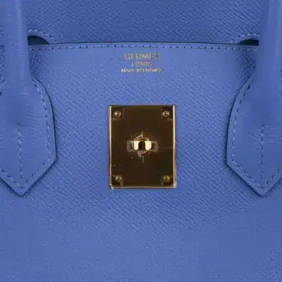 Hermès Birkin 30 Blue Paradis Epsom logo1