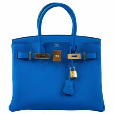 Hermès Birkin 30 Blue Zellige Togo Gold Hardware luxury bags