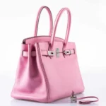 Hermès Birkin 30 Bubblegum Pink Swift Palladium Hardware Replica Designer Bags