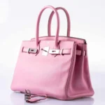 Hermès Birkin 30 Bubblegum Pink Swift Palladium Hardware Replica Designer Bags