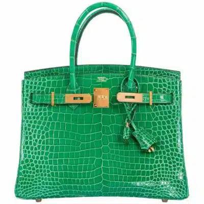 Hermès Birkin 30 Cactus Porosus Crocodile Gold Hardware