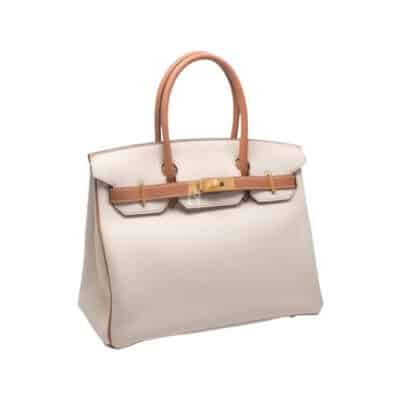 Hermès Birkin 30 Craie Togo Brushed Gold Hardware Luxury replica handbags