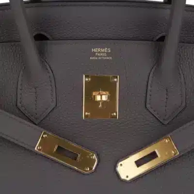 Hermès Birkin 30 Etain Gray Coveted Togo logo1