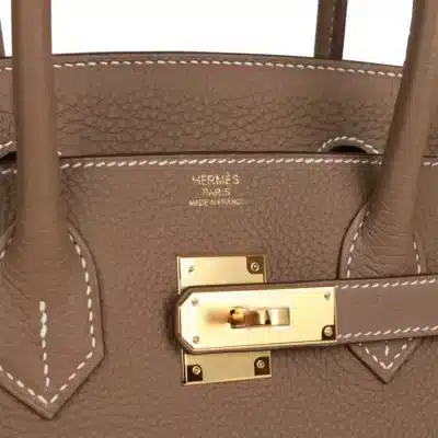 Hermès Birkin 30 Etoupe Togo logo