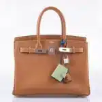 Hermès Birkin 30 Gold Epsom Palladium Hardware Handmade replica bags