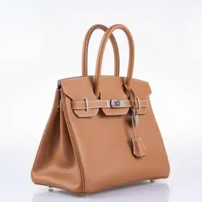 Hermès Birkin 30 Gold Epsom Palladium Hardware Handmade replica bags