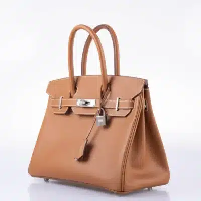 Hermès Birkin 30 Gold Epsom Palladium Hardware Handmade replica bags