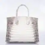 Hermès Rare Collectible Birkin 30 Gris Cendre Himalaya Crocodile Palladium Hardware