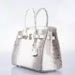 Hermès Rare Collectible Birkin 30 Gris Cendre Himalaya Crocodile Palladium Hardware