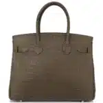 Hermès Birkin 30 Gris Elephant Shiny Niloticus Crocodile Palladium Hardware