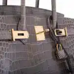 Hermès Birkin 30 Gris Tourterelle Shiny Porosus Crocodile Gold Hardware