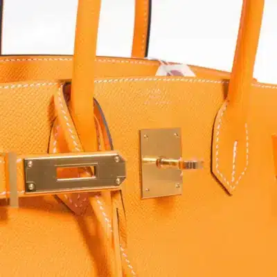 Hermès Birkin 30 Jaune D'Or And Blue Marine Epsom Palladium Hardware