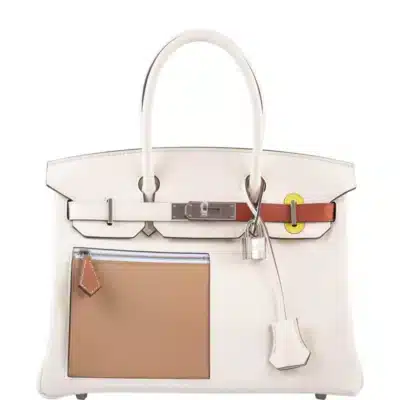 Hermès Rare Collectible Birkin 30 Nata/Chai and Cuivre Swift Palladium Hardware