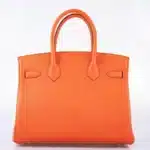 Hermès Birkin 30 Orange Poppy and Blush Clemence Palladium Hardware Quality Rep