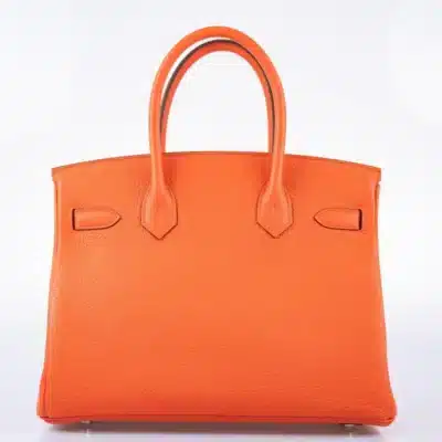 Hermès Birkin 30 Orange Poppy and Blush Clemence Palladium Hardware Quality Rep