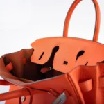 Hermès Birkin 30 Orange Poppy and Blush Clemence Palladium Hardware Quality Rep