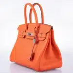 Hermès Birkin 30 Orange Poppy and Blush Clemence Palladium Hardware Quality Rep