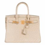 Hermès Birkin 30 Parchemin Ostrich Gold Hardware