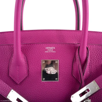 Hermès Birkin 30 Rose Pourpre Togo Palladium Hardware Fake luxury bags for sale