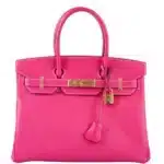 Hermès Birkin 30 Rose Tyrien Epsom Gold Hardware Affordable designer bag dupes