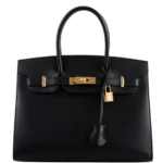 Hermès Birkin 30 Sellier Black Veau Monsieur Gold Hardware