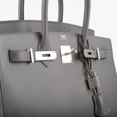 Hermès Birkin 30 Sellier Gris Meyer Epsom Palladium Detail1