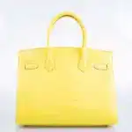 Hermès Birkin 30 Sellier Jaune Citron Matte Niloticus Crocodile Gold Hardware Lushentic quality