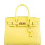 Hermès Birkin 30 Sellier Jaune Citron Matte Niloticus Crocodile Gold Hardware Lushentic quality